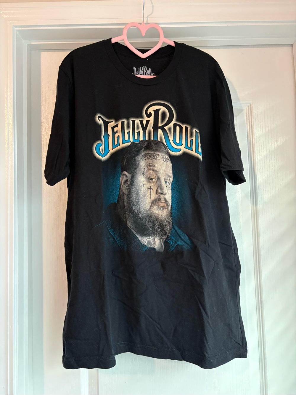 Gildan Black Jelly Roll Graphic Tee with Blue and Cream Accents
